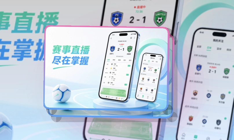 圆环亮点区 · 手机端看球入口 · 电脑手机都能衔接界面展示